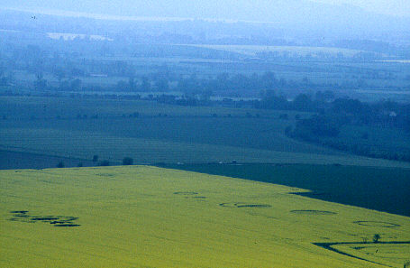 Milk Hill (2), Wiltshire crop circle, aerial photo 2