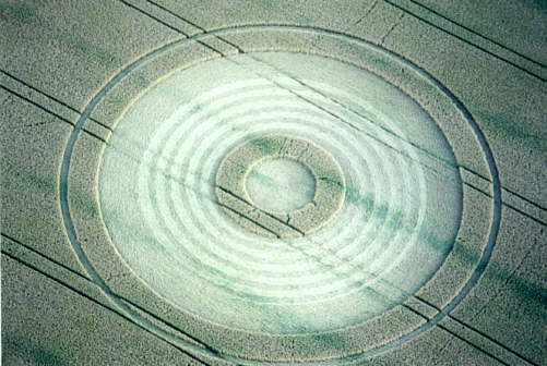 Morcott, Leicestershire crop circle, aerial photo 2