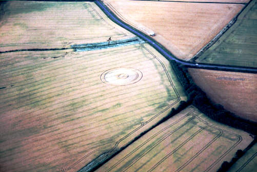 Morcott, Leicestershire crop circle, aerial photo 3