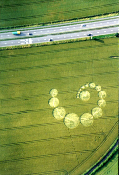 Newton St Loe (2), Somerset crop circle, aerial photo 2