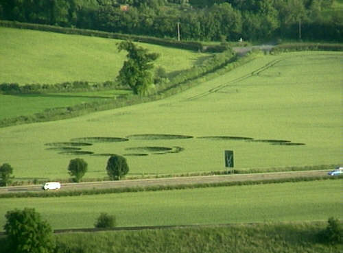Newton St Loe (2), Somerset crop circle, aerial photo 3