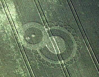 Owslebury, Hampshire crop circle, aerial photo 4