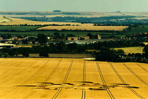 Roundway Hill, Wiltshire crop circle, aerial photo 2