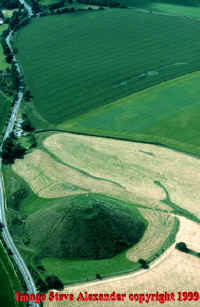 Silbury Hill, Wiltshire crop circle, aerial photo 2