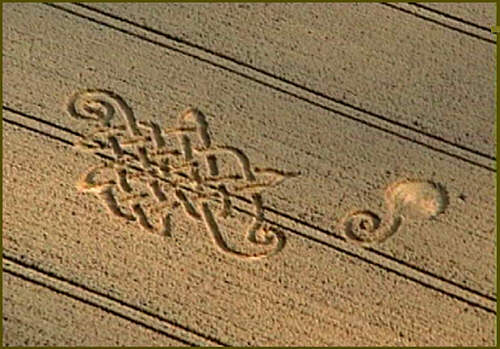 Stanton St Bernard, Wiltshire crop circle, aerial photo 12