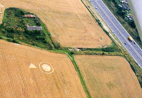 Mill Hill, Sussex crop circle, aerial photo 2
