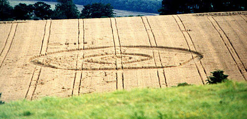 Worsborough Common, Yorkshire crop circle, aerial photo 2