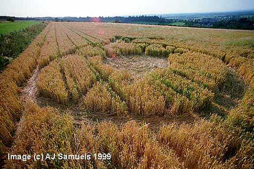 Wroughton Airfield, Wiltshire crop circle, aerial photo 2