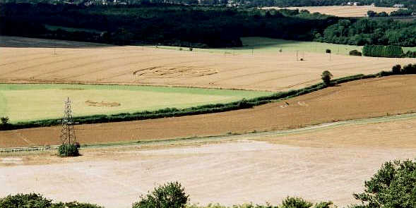 Broad Street, Kent crop circle, aerial photo 3