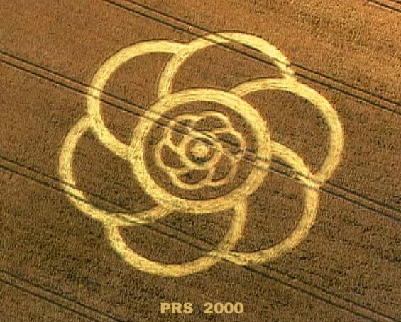 All Cannings Bridge, Wiltshire crop circle, aerial photo 2