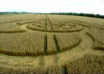 All Cannings Bridge, Wiltshire crop circle, aerial photo 4