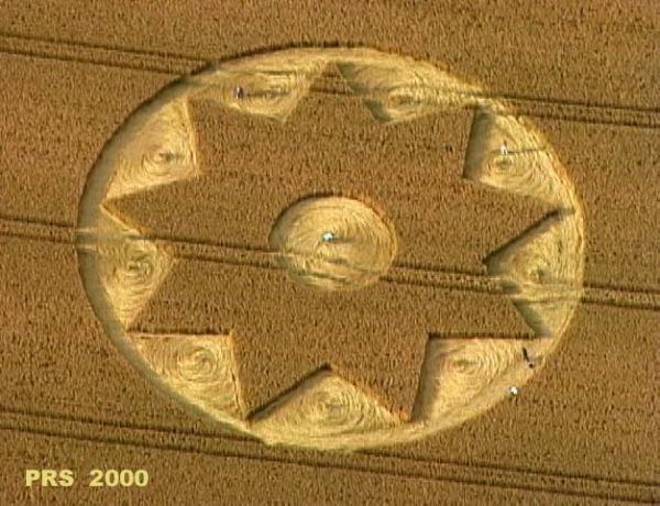All Cannings Bridge, Wiltshire crop circle, aerial photo 17