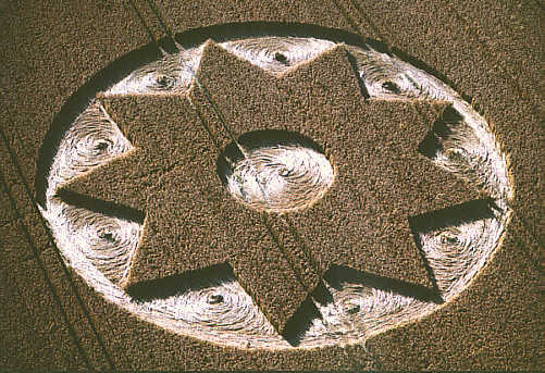 All Cannings Bridge, Wiltshire crop circle, aerial photo 16