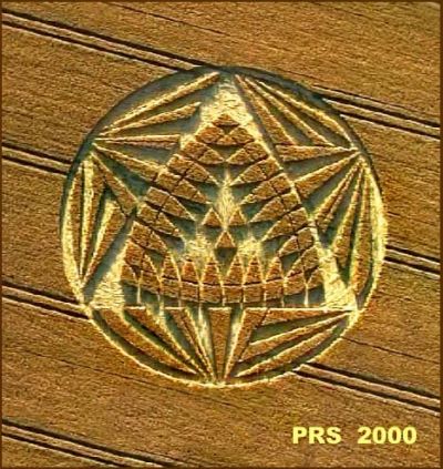 Allington Down, Wiltshire crop circle, aerial photo 3
