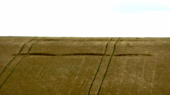 Barton Down, Wiltshire crop circle, aerial photo 2