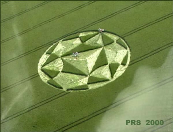 Bishop Cannings Down, Wiltshire crop circle, aerial photo 2