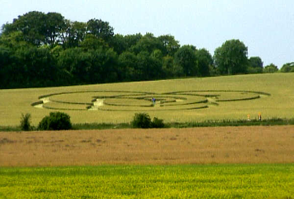 Bishop Cannings (2), Wiltshire crop circle, aerial photo 5