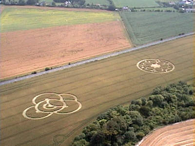 Bishop Cannings (2), Wiltshire crop circle, aerial photo 3