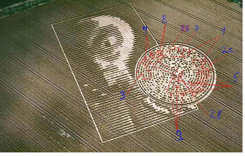Chilbolton Radio Telescope, Hampshire crop circle, aerial photo 25