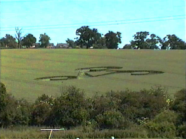 Cuffley Railway Station, Hertfordshire crop circle, aerial photo 3