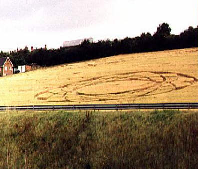 Dodworth (2), Yorkshire crop circle, aerial photo 3