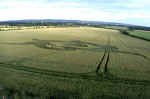 Golden Ball Hill, Wiltshire crop circle, aerial photo 8