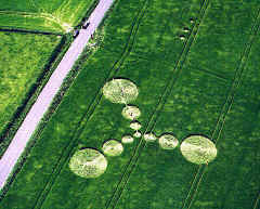 Grafton Down, Wiltshire crop circle, aerial photo 2
