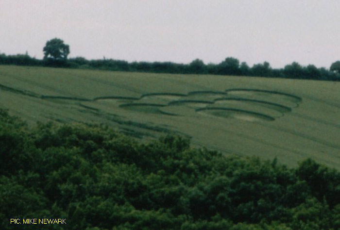 Market Harborough, Leicestershire crop circle, aerial photo 4