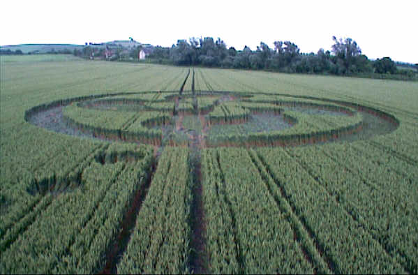 Honey Street, Wiltshire crop circle, aerial photo 2