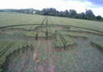 Honey Street, Wiltshire crop circle, aerial photo 3
