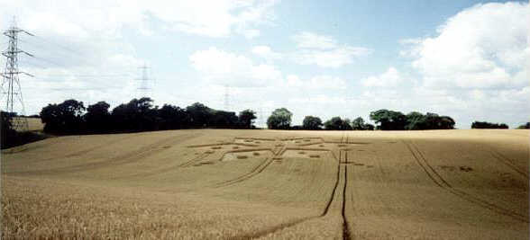 Istead Rise, Kent crop circle, aerial photo 2