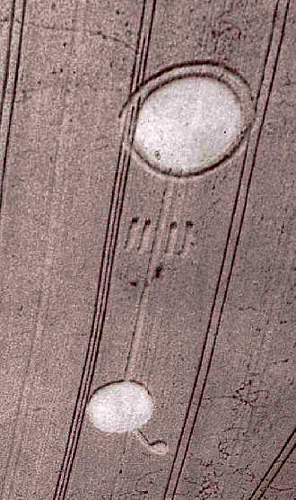 Kennford, Devon crop circle, aerial photo 2