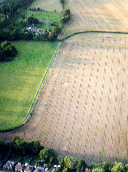 Keymer, Sussex crop circle, aerial photo 2