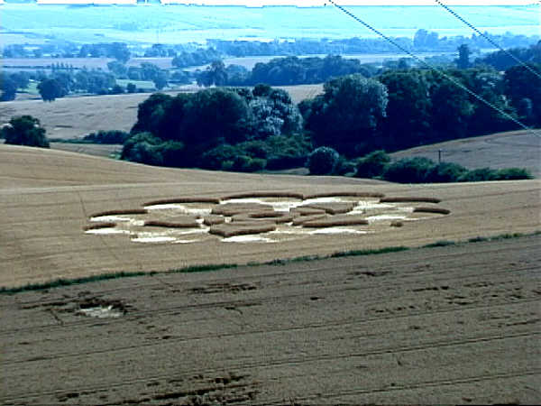 Martinsell Hill, Wiltshire crop circle, aerial photo 3