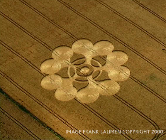 Martinsell Hill, Wiltshire crop circle, aerial photo 2