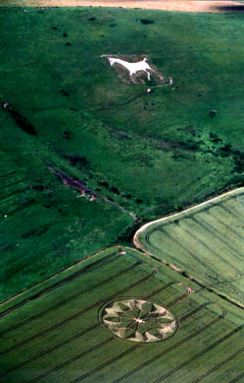 Alton Barnes, Wiltshire crop circle, aerial photo 2