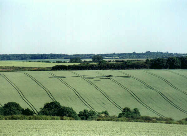 Morcott, Leicestershire crop circle, aerial photo 4