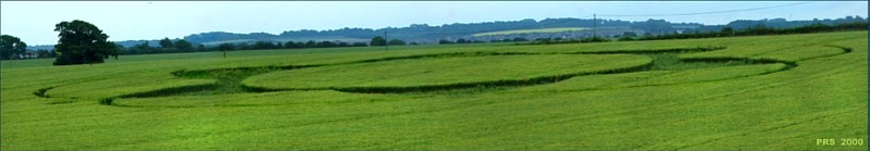 Pack Lane, Hampshire crop circle, aerial photo 4