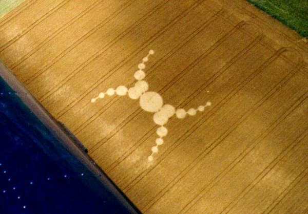 Patcham, Sussex crop circle, aerial photo 2