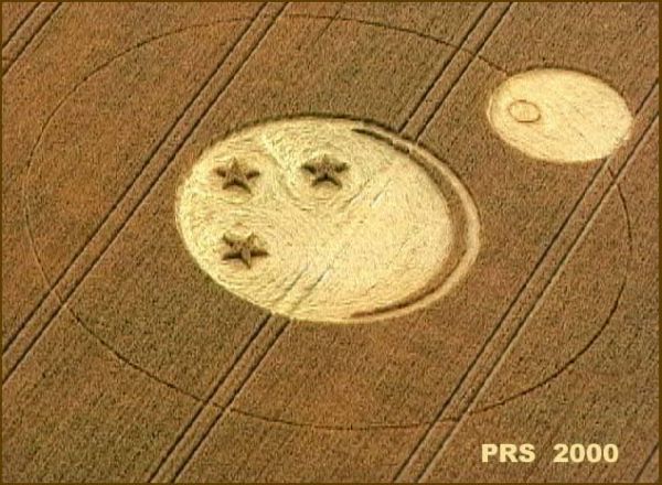 Pewsey White Horse, Wiltshire crop circle, aerial photo 2