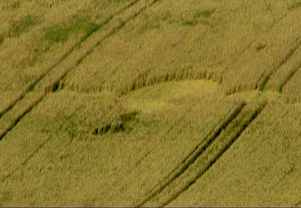 Rough Down, Wiltshire crop circle, aerial photo 2