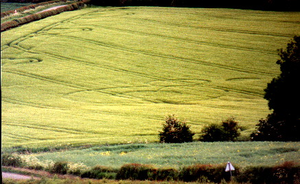Seaton, Leicestershire crop circle, aerial photo 3