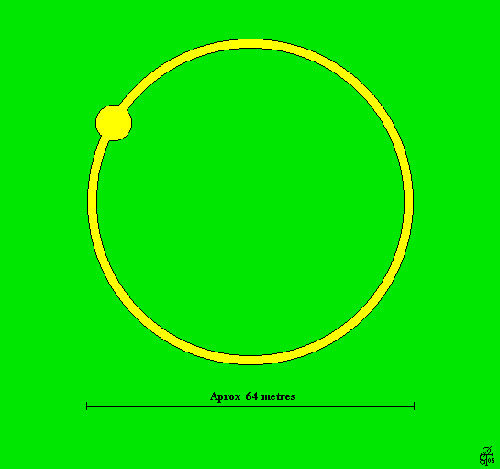Seaton, Leicestershire crop circle, aerial photo 10
