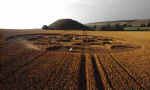 Silbury Hill (4), Wiltshire crop circle, aerial photo 9