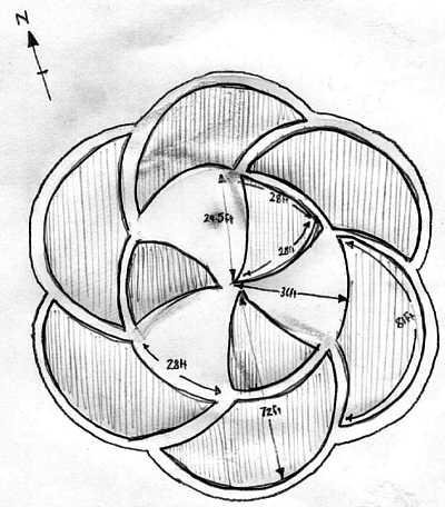 Halewick Park, Sussex crop circle, aerial photo 3