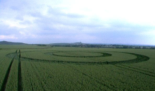 Stanton St Bernard, Wiltshire crop circle, aerial photo 2