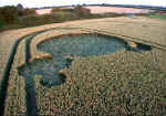Stanton Bridge, Wiltshire crop circle, aerial photo 4