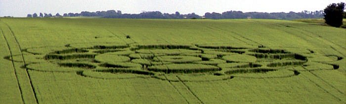 Stephen Castle Down, Hampshire crop circle, aerial photo 2