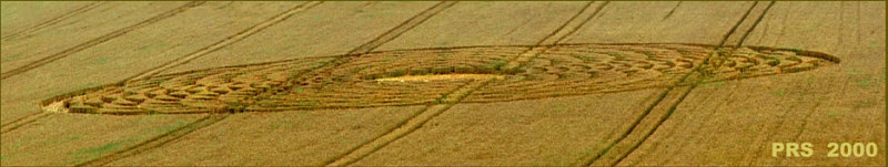 Woodborough Hill (3), Wiltshire crop circle, aerial photo 3