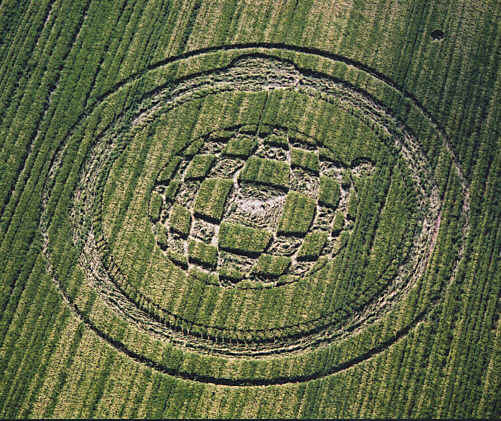 Hill Barn, Wiltshire crop circle, aerial photo 4